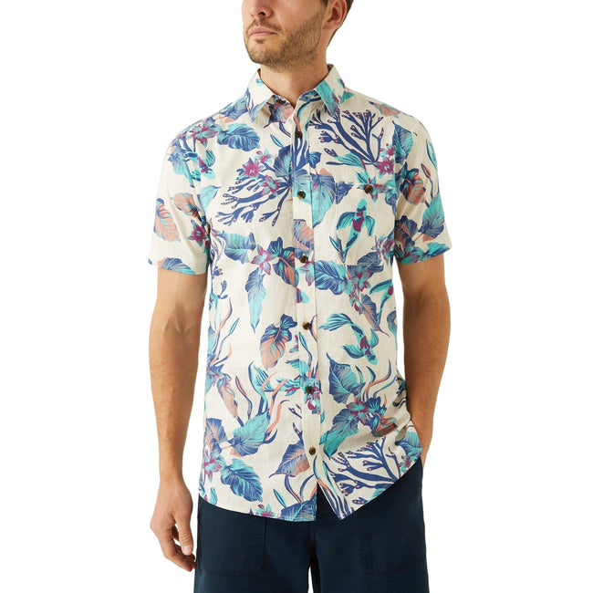Off White - Front - Mantaray Mens Tropical Shirt