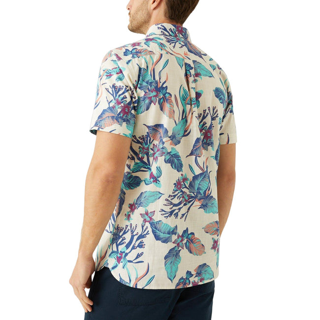 Off White - Back - Mantaray Mens Tropical Shirt