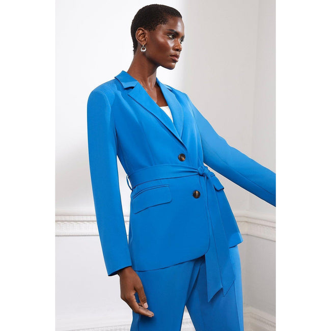 Blue - Front - Principles Womens-Ladies Belted Single-Breasted Blazer