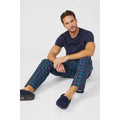 Green - Lifestyle - Debenhams Mens Microfleece Double Checked Straight Leg Lounge Pants