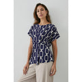 Navy - Front - Principles Womens-Ladies Chain Side Cinch Top