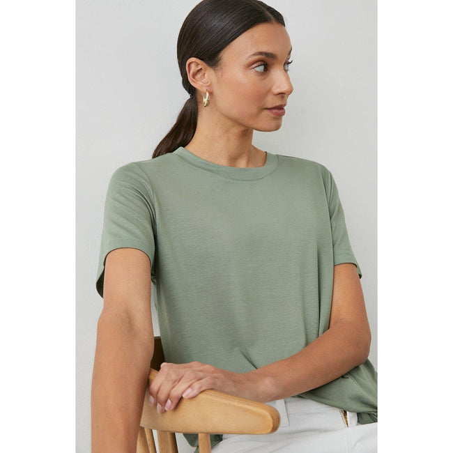 Khaki - Front - Principles Womens-Ladies Soft Touch T-Shirt
