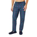 Green - Front - Debenhams Mens Microfleece Double Checked Straight Leg Lounge Pants