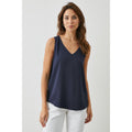 Navy - Front - Principles Womens-Ladies Double Lined V Neck Camisole