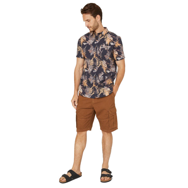Tan - Front - Mantaray Mens Core Cargo Shorts