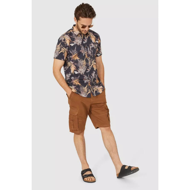 Tan - Pack Shot - Mantaray Mens Core Cargo Shorts
