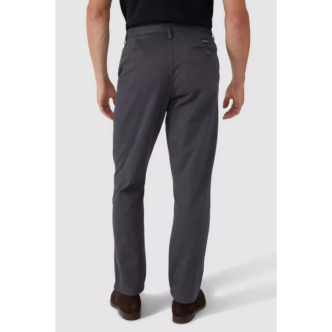 Dark Grey - Back - Maine Mens Straight Leg Chinos