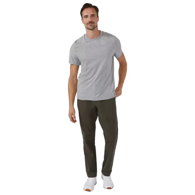 Olive - Front - Maine Mens Straight Leg Chinos