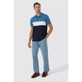 Blue - Close up - Maine Mens Straight Leg Chinos