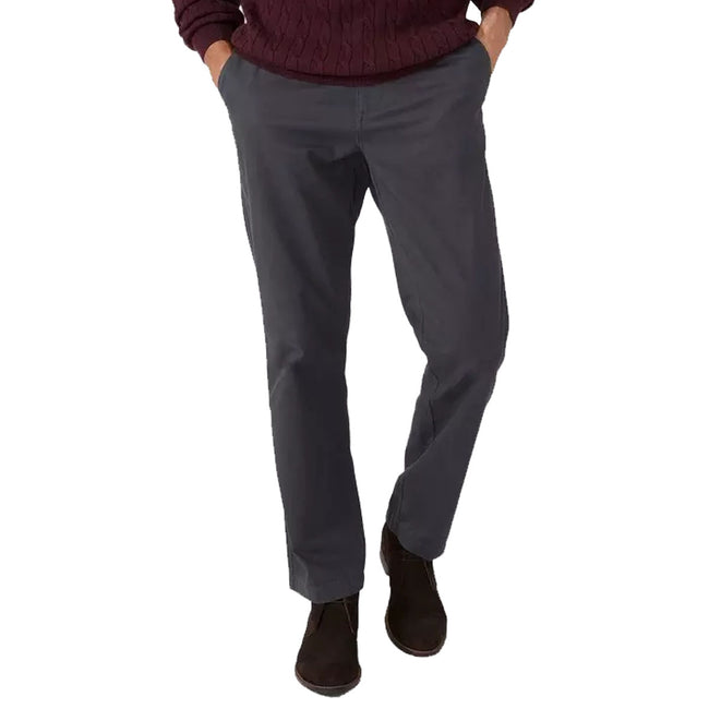 Dark Grey - Front - Maine Mens Straight Leg Chinos