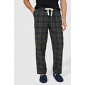 Dark Green - Back - Debenhams Mens Woven Checked Lounge Pants