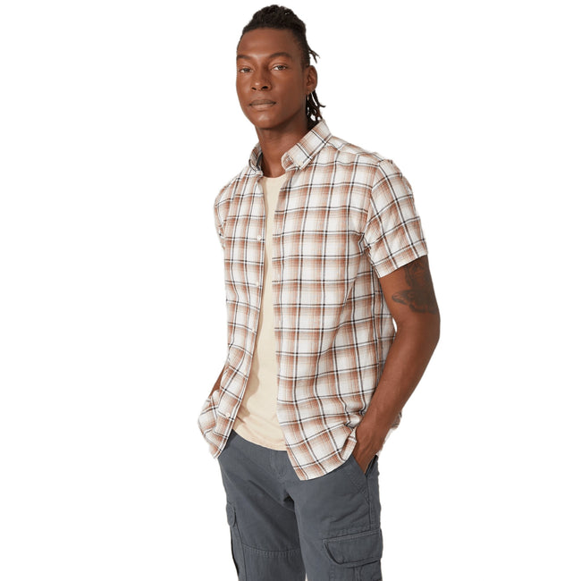 Orange - Front - Mantaray Mens Ombre Shirt