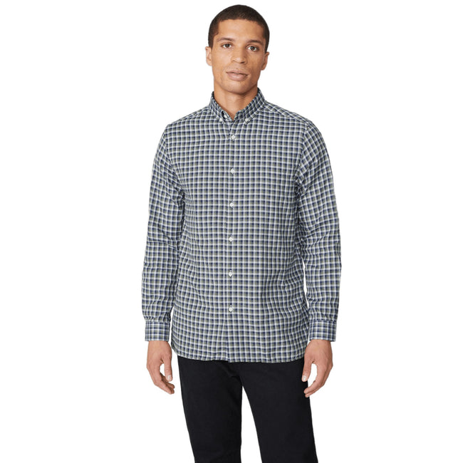 Green - Front - Maine Mens Checked Shirt
