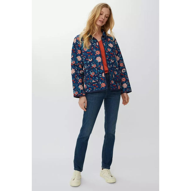 Denim - Side - Mantaray Womens-Ladies Floral Collared Padded Jacket
