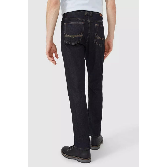 Dark Blue - Back - Maine Mens Straight Jeans