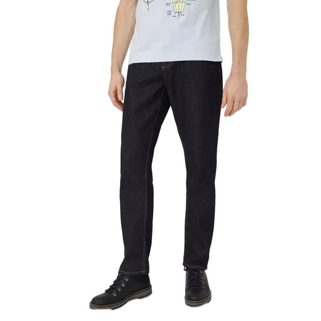Dark Blue - Front - Maine Mens Straight Jeans