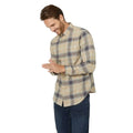 Oatmeal - Front - Mantaray Mens Checked Shirt