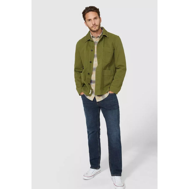 Oatmeal - Pack Shot - Mantaray Mens Checked Shirt