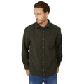 Khaki - Front - Mantaray Mens Twill Overshirt