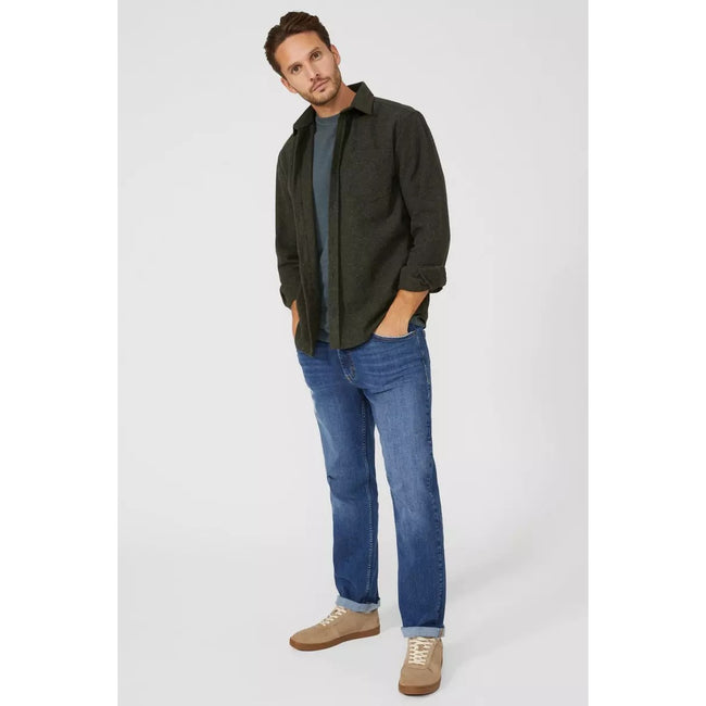 Khaki - Lifestyle - Mantaray Mens Twill Overshirt