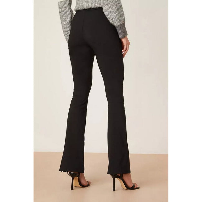 Black - Back - Dorothy Perkins Womens-Ladies Bengaline Flared Split Hem Bootcut Pants