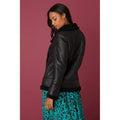 Black - Back - Dorothy Perkins Womens-Ladies Aviator Shearling Jacket