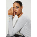 Gray - Front - Dorothy Perkins Womens-Ladies Knitted Buttoned Cuff Sweater