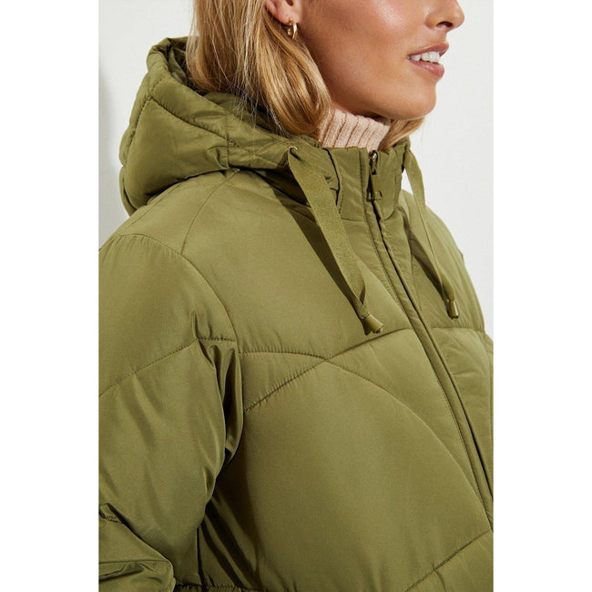 Olive - Side - Dorothy Perkins Womens-Ladies Short Padded Jacket