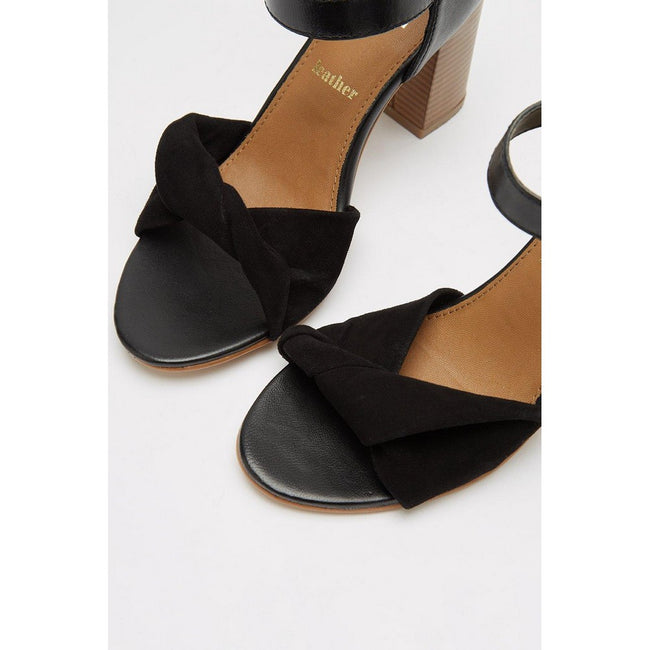 Black - Back - Good For The Sole Womens-Ladies Harlow Stack Sandals