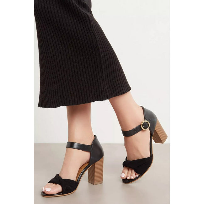 Black - Lifestyle - Good For The Sole Womens-Ladies Harlow Stack Sandals