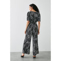 Monochrome - Back - Dorothy Perkins Womens-Ladies Printed Flutter Jumpsuit
