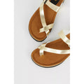 Gold - Side - Riley Womens-Ladies Comfort Wedge