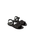 Black - Back - Felix Womens-Ladies Basket Weave Sandals