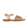 Rose Gold - Front - Felix Womens-Ladies Basket Weave Sandals