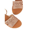 Rose Gold - Side - Felix Womens-Ladies Basket Weave Sandals
