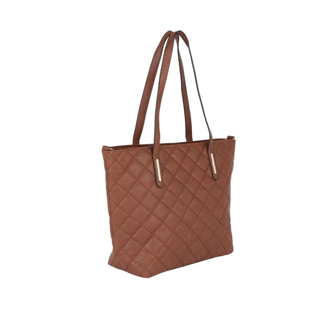 Cream - Front - Faith Arabella Quilted Tote