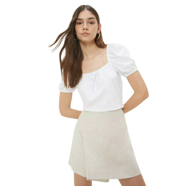 White - Front - Dorothy Perkins Womens-Ladies Elasticated Hem Top