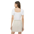 White - Back - Dorothy Perkins Womens-Ladies Elasticated Hem Top