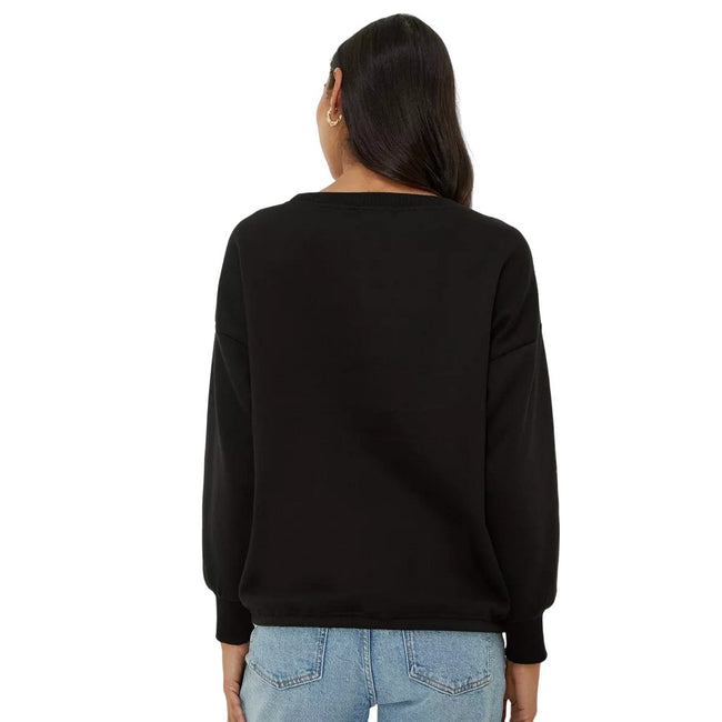 Black - Back - Dorothy Perkins Womens-Ladies Drawstring Sweatshirt