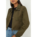 Khaki - Front - Dorothy Perkins Womens-Ladies Drawstring Jacket