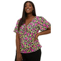 Pink - Front - Dorothy Perkins Womens-Ladies Front Tie Plus Blouse
