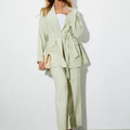 Pistachio - Side - Dorothy Perkins Womens-Ladies Belt Jacket