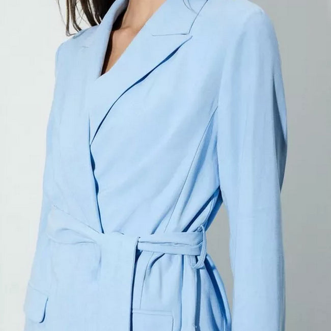 Blue - Side - Dorothy Perkins Womens-Ladies Belt Jacket
