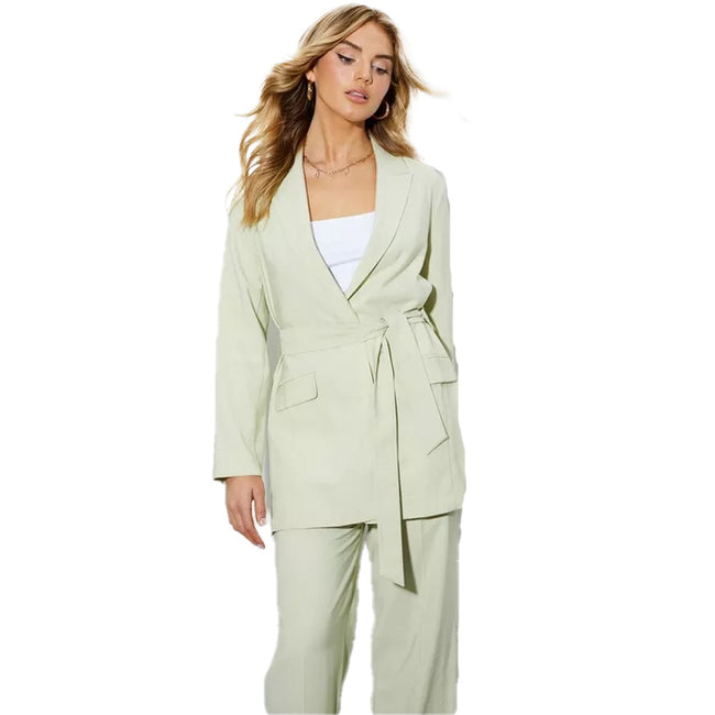 Pistachio - Front - Dorothy Perkins Womens-Ladies Belt Jacket