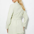 Pistachio - Back - Dorothy Perkins Womens-Ladies Belt Jacket