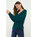 Teal - Front - Dorothy Perkins Womens-Ladies Side Split Hem Sweatshirt