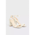 White - Back - Principles Womens-Ladies Serene Block Heel Sandals