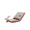 Red-Ivory - Side - Eastern Counties Leather Cassie Contrast Panel Leather Coin Purse