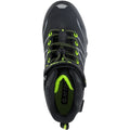 Black-Lime - Back - Hi-Tec Boys Blackout Mid Cut Walking Boots
