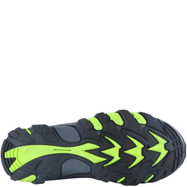 Black-Lime - Side - Hi-Tec Boys Blackout Mid Cut Walking Boots
